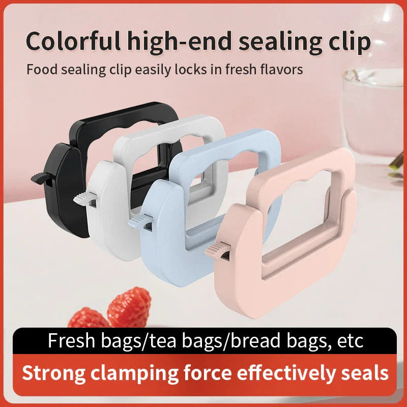 4pcs Plastic Bag Sealing Clamp For, Household Kitchen Food Sealing Clip - Triple-Batteries