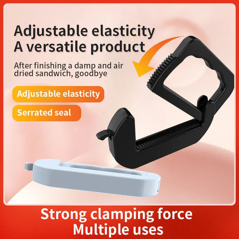 4pcs Plastic Bag Sealing Clamp For, Household Kitchen Food Sealing Clip - Triple-Batteries