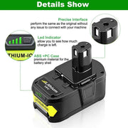 2 Packs 7.0Ah For Ryobi 18V P108 Battery replacement | High Capacity Li-ion Battery - Triple-Batteries
