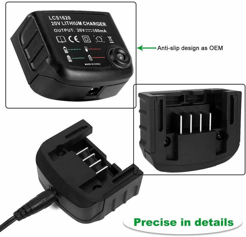 For Black and Decker 10.8V-20V Lithium Charger LCS1620 | LBXR20 LBXR20-OPE Charger - Triple-Batteries