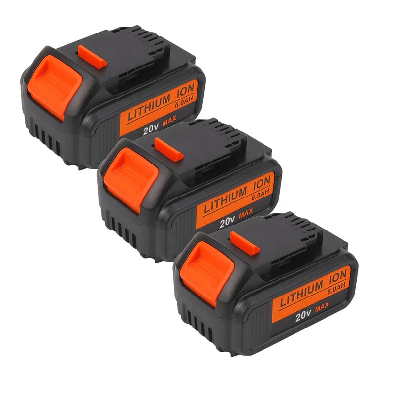 For DeWalt 20V Max XR Battery Replacement | DCB200 6.0Ah 3 Pack - Triple-Batteries