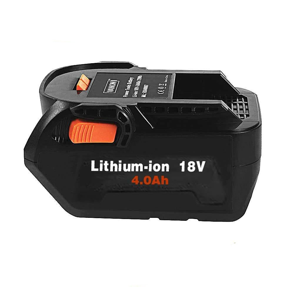 18v 4.0Ah Lithium Ion Replacement Battery for RIDGID R840083 R840087 AC840085 R840086 R840084 RIDGID 18V Battery | left