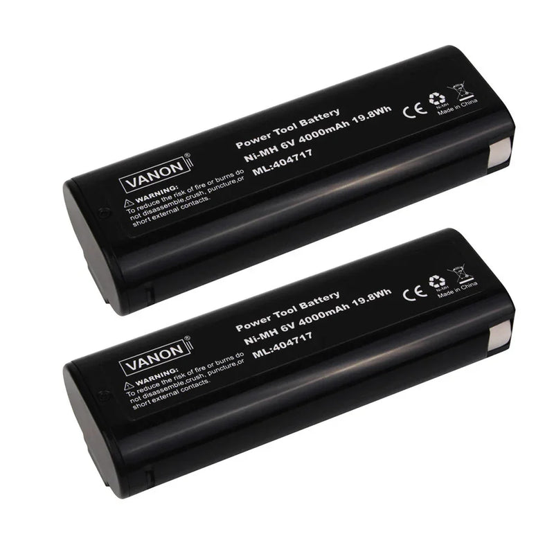 For Paslode 6V Battery Replacement | 404717 4.8Ah Ni-MH Battery 2 Pack - Triple-Batteries