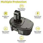 4.8Ah For Dewalt 14.4V Battery Replacement | DC9091 DW918 DC551KA 4 Pack - Triple-Batteries