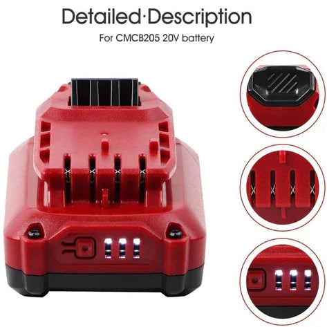 For Craftsman V20 CMCB203 Battery Replacment | 20V 3.0Ah CMCB204 CMCB206 Li-ion Battery Replacment - Triple-Batteries