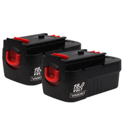 For Black and Decker 18V Firestorm Battery Replacement | 4.0Ah Ni-Mh HPB18 Battery 2 Pack - Triple-Batteries