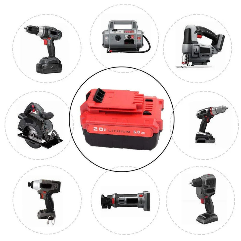 For Porter Cable 20V Battery Replacement | PCC685L 5.0Ah Li-ion Battery | PCC600 PCC680L PCC640 Battery - Triple-Batteries