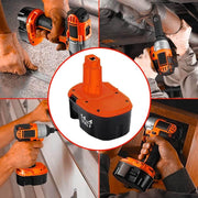 For Dewalt 14.4V Battery Replacement | DC9091 4.8Ah Ni-Mh Battery 4 Pack - Triple-Batteries