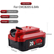 For Craftsman 20V 6.0Ah Battery Replacement | CMCB204 CMCB202 CMCB206 V20 Li-ion Battery - Triple-Batteries