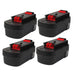For Black and Decker 18V Firestorm Battery Replacement | 4.0Ah Ni-Mh HPB18 Battery 4 Pack - Triple-Batteries