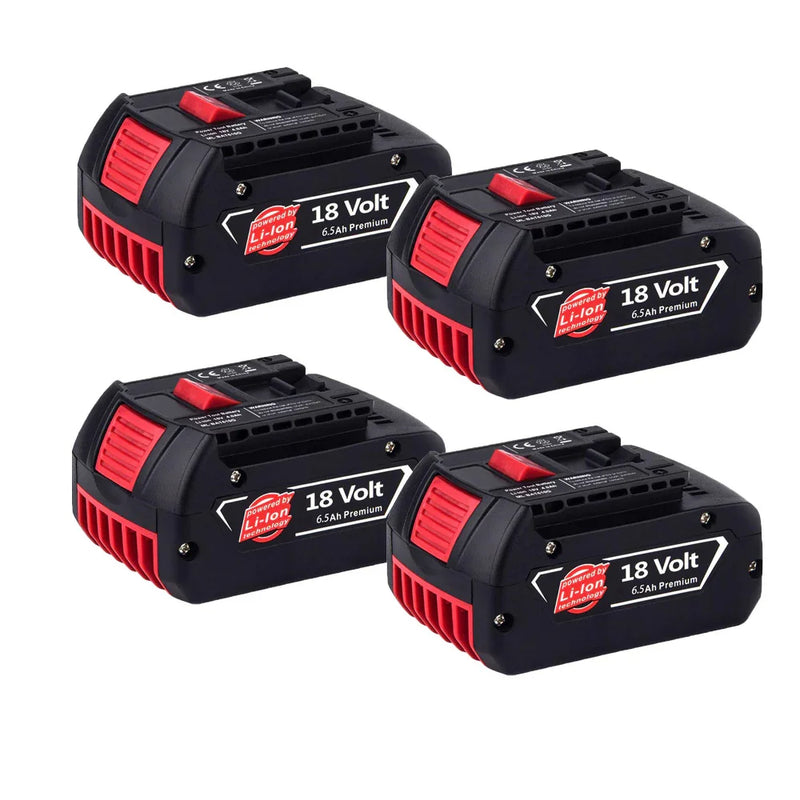 For Bosch 18V Battery Replacement | BAT610G 6.5Ah Li-ion Battery 4 Pack - Triple-Batteries