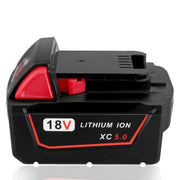 2 Pack For Milwaukee 18V 5.0Ah M18 Replacement Battery | Cordless Power Tools 18V XC Lithium Battery - Triple-Batteries