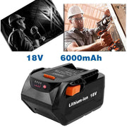 2 Pack 18V 6.0Ah Lithium Ion Replacement Battery for Ridgid | R840083 R840087 AC840085 R840086 R840084 Ridgid 18V Battery - Triple-Batteries