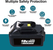 4 Pack For Makita 18V Battery Replacement | BL1850B 5.0Ah Li-ion Battery With LED Indicator I BL1840 BL1850 BL1830 - Triple-Batteries
