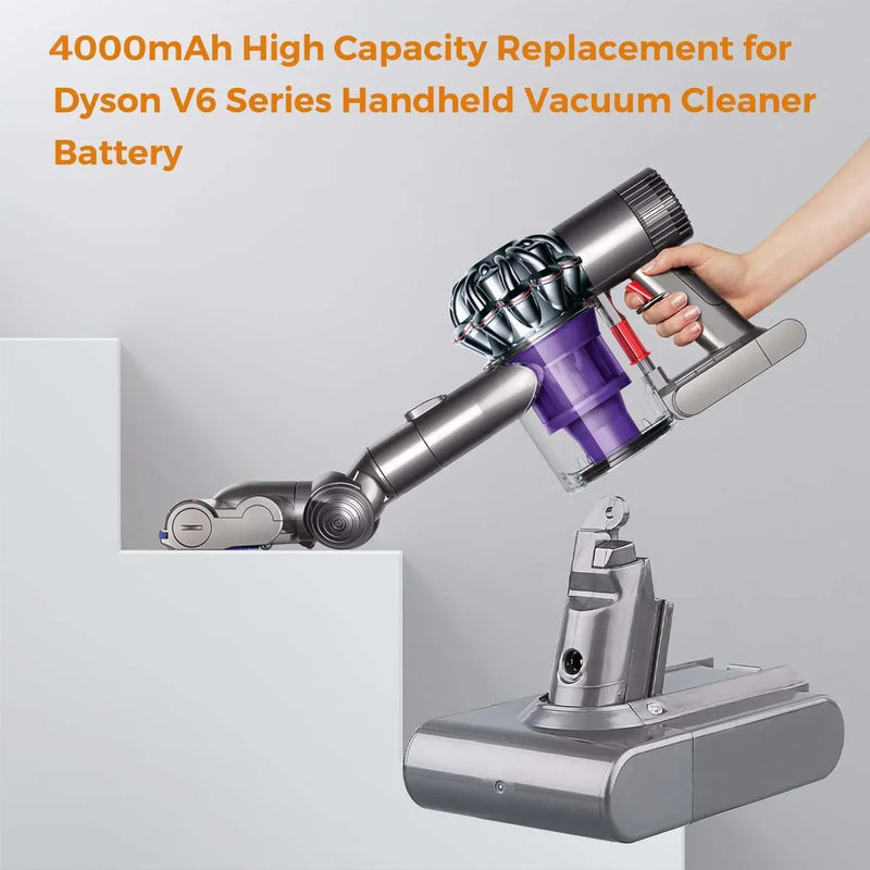 For Dyson 21.6V Battery Replacement 6.4Ah | Battery For Dyson V6 SV04 SV09 DC59 DC62 DC61 DC58 - Triple-Batteries