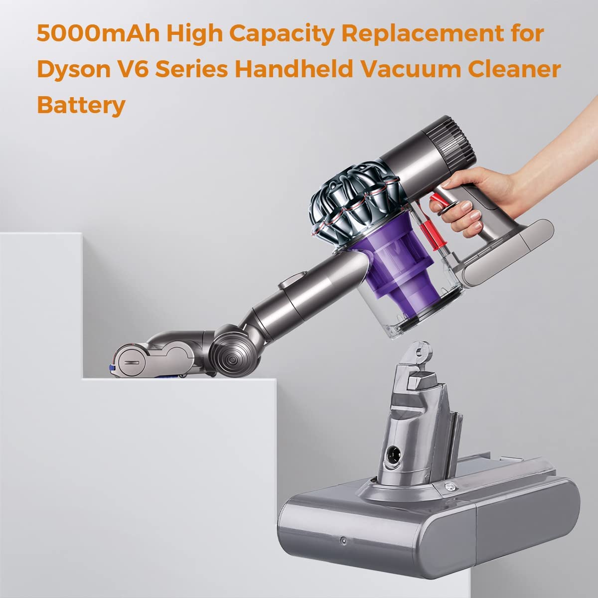 5000mAh For Dyson 21.6V Battery Replacement | Battery For Dyson V6 SV04 SV09 DC59 DC62 DC61 DC58