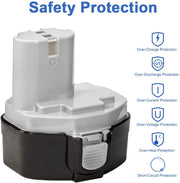 2 Pack For Makita 14.4V 1420 Battery Replacement | 4.8Ah Ni-Mh Battery Grey - Triple-Batteries