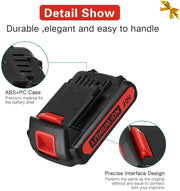 For Black and Decker 20V LBXR20 3.0AH LI-ION Replacement Battery 2 Pack with LCS1620 10.8V-20V LITHIUM Charger For LBXR20 - Triple-Batteries