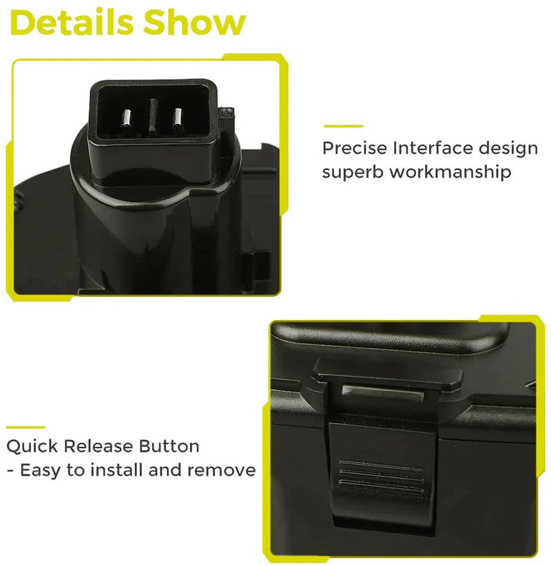 4.6Ah For Dewalt DC9091 | DW918 | DC551KA 14.4V Battery Replacement 3 Pack - Triple-Batteries
