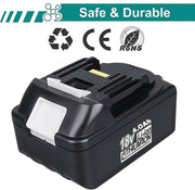 For Makita 18V Battery Replacement | BL1840B 4.0Ah Lithium BL1830 BL1840 BL1845 Battery 2 Pack - Triple-Batteries