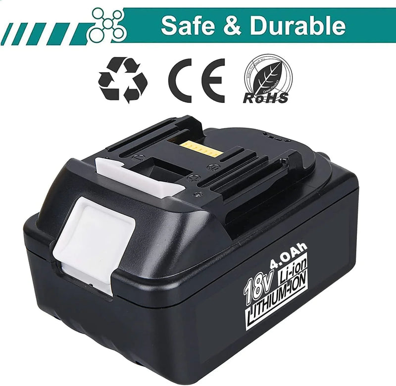 For Makita 18V Battery Replacement | BL1840B 4.0Ah Lithium BL1830 BL1840 BL1845 Battery 2 Pack - Triple-Batteries