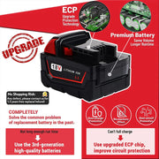 6.0Ah For Milwaukee M18 Battery Replacement | 18V 6.0Ah Li-ion Battery 8 Pack - Triple-Batteries
