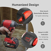 6.0Ah For Milwaukee M18 Battery Replacement | 18V 6.0Ah Li-ion Battery 6 Pack - Triple-Batteries