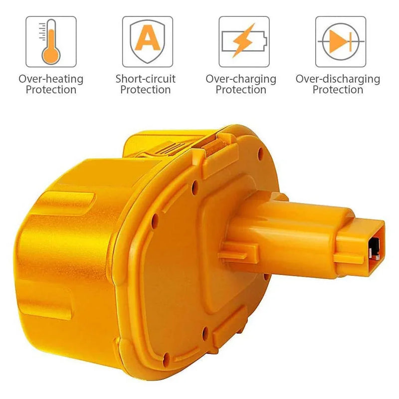 For DeWalt 18V XRP Battery 4.8Ah Replacement | DC9096 DC9099 Ni-Mh battery New Upgraded 4 Pack - Triple-Batteries