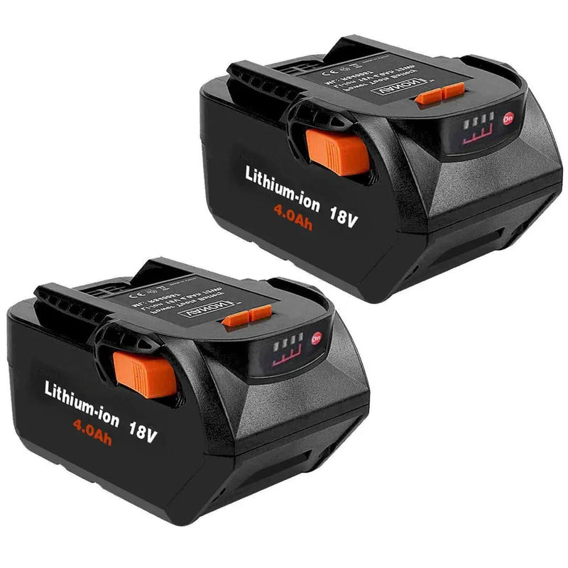 2 Pack 18V 4.0Ah Replacement Battery for RIDGID R840083 R840087 AC840085 R840086 R840084 RIDGID 18V Battery - Triple-Batteries