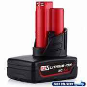 For Milwaukee M12 Battery Replacement | 12V 5.0Ah Li-ion Battery 4 Pack - Triple-Batteries