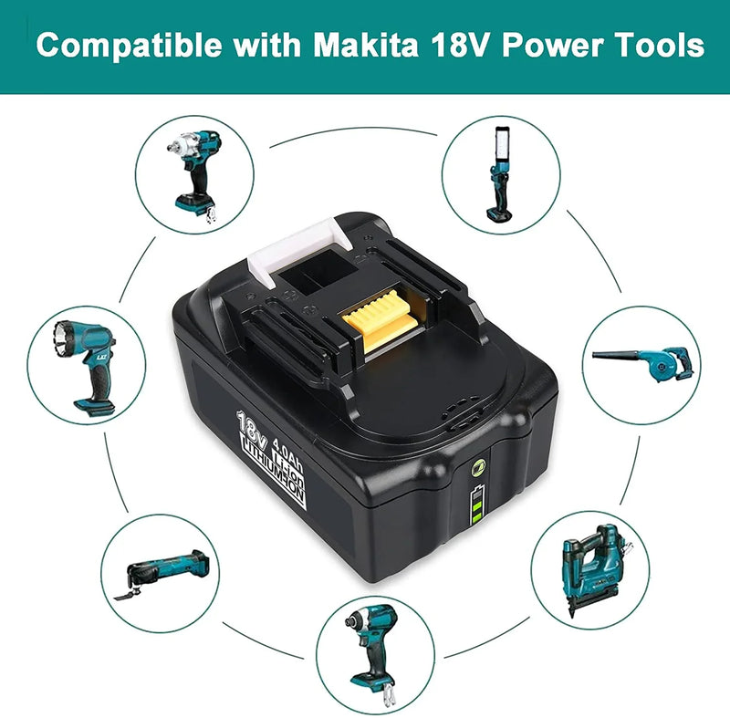 For Makita 18V Battery Replacement | BL1840B 4.0Ah Lithium BL1830 BL1840 BL1845 Battery - Triple-Batteries