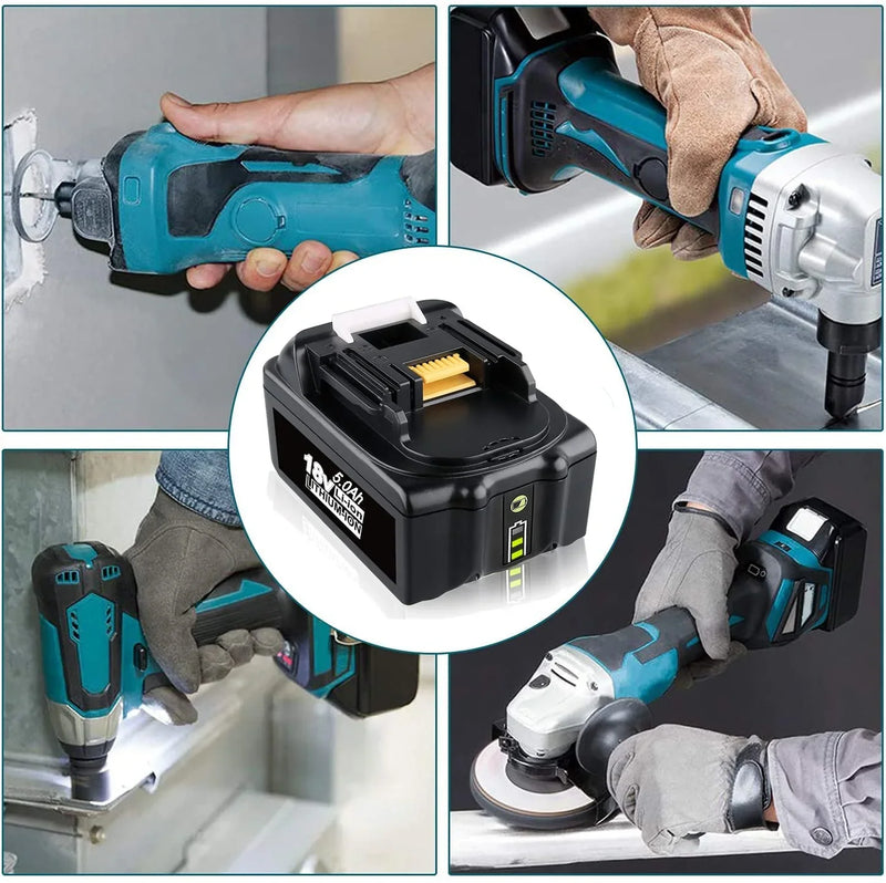 3 Pack For Makita 18V Battery Replacement | BL1850B 5.0Ah Li-ion Battery With LED Indicator I BL1840 BL1850 BL1830 - Triple-Batteries