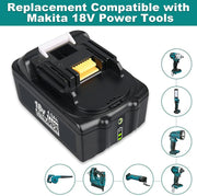 For Makita 18V Battery Replacement | BL1840B 4.0Ah Lithium BL1830 BL1840 BL1845 Battery - Triple-Batteries