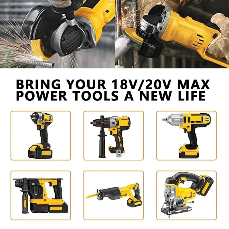 For DeWalt 20V Max XR Battery Replacement | DCB200 6.0Ah 2 Pack - Triple-Batteries