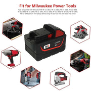 9.0Ah For Milwaukee M18 Battery Replacement | 18V High Capacity Li-Ion Battery 4 Pack - Triple-Batteries