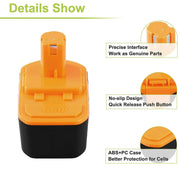 2 Packs For Ryobi 18V P100 Battery Replacement | 4.8Ah Ni-MH Battery - Triple-Batteries