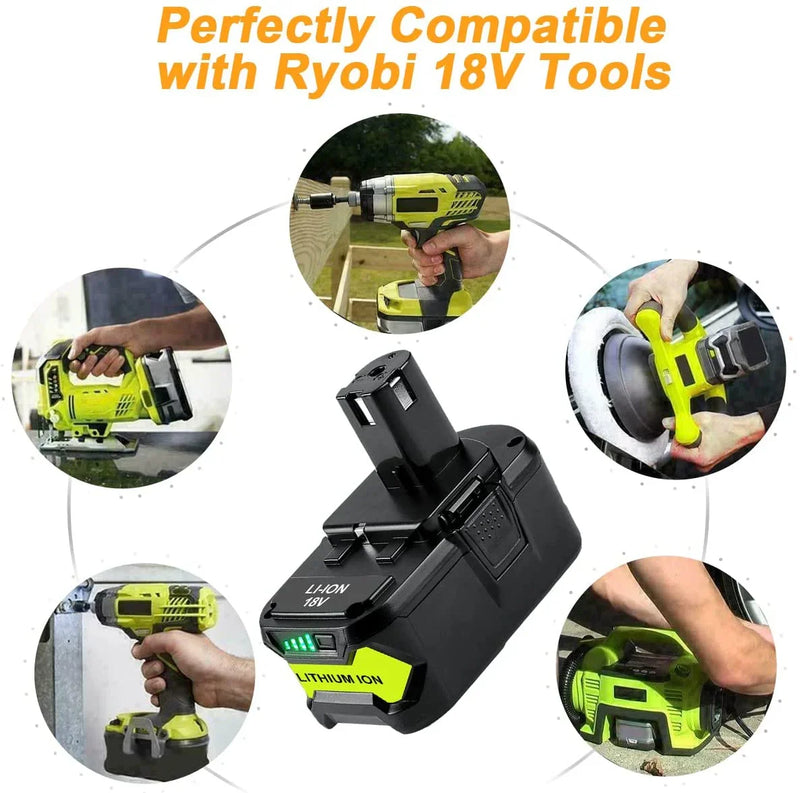 For Ryobi 18V Battery Replacement 6.0Ah | P108 Ryobi Drill Battery - Triple-Batteries