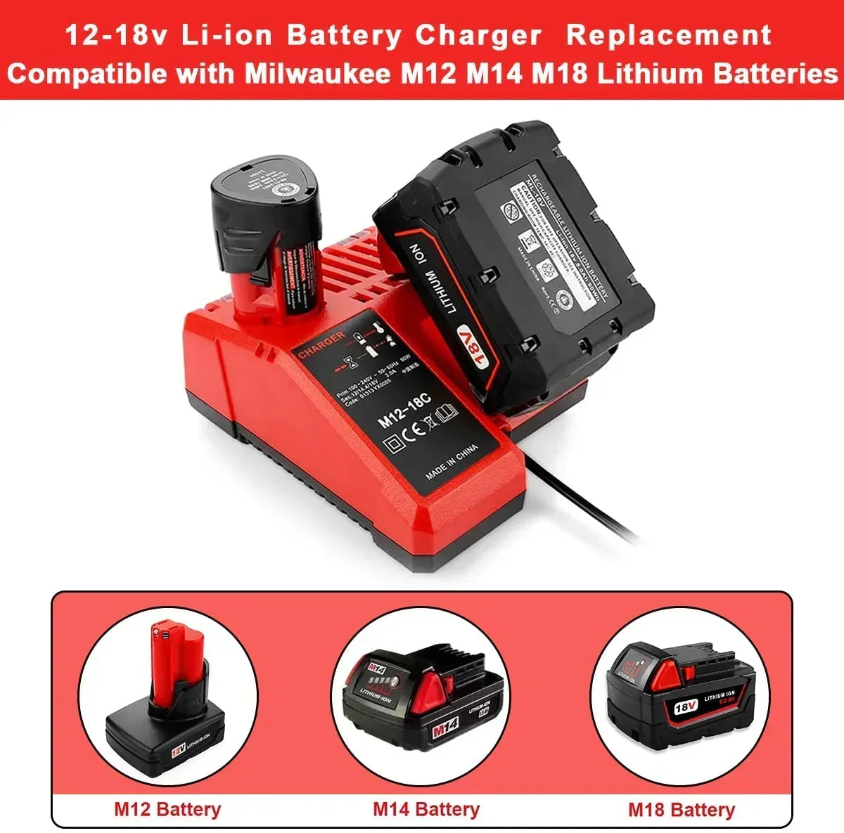 For Milwaukee 18V 4.0Ah XC LITHIUM Replacement Battery 2 Pack With Rap ...