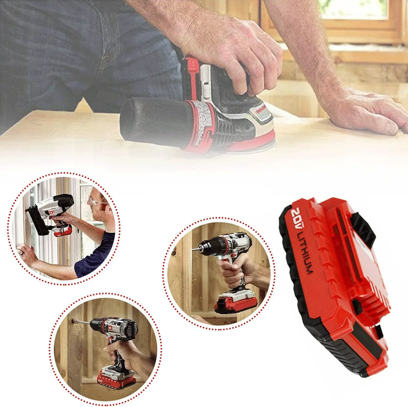 For Porter Cable 20V Battery 3.0Ah PCC680L Li-ion Battery 2 Pack with PCC692L Charger Replace - Triple-Batteries