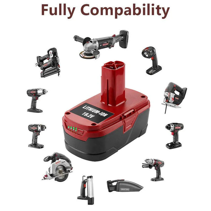 6.5Ah 19.2V Replacement Battery for Craftsman C3 | Lithium Ion XCP 130279005 1323903 19.2V Battery 2 PACK - Triple-Batteries