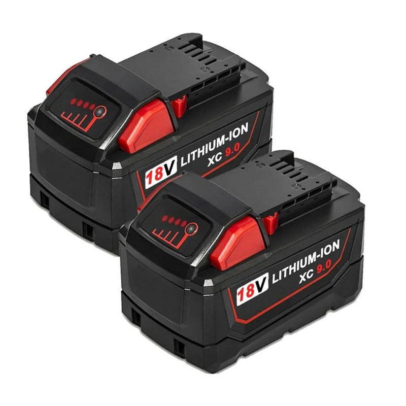 For Milwaukee 18V M18 XC 9.0Ah Battery Replacement Li-Ion 2 Pack - Triple-Batteries