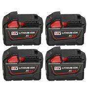 9.0Ah For Milwaukee M18 Battery Replacement | 18V High Capacity Li-Ion Battery 4 Pack - Triple-Batteries