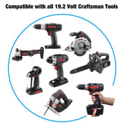 For Craftsman 19.2V Battery Replacement | 130279005 4.0Ah Battery 2 Pack - Triple-Batteries