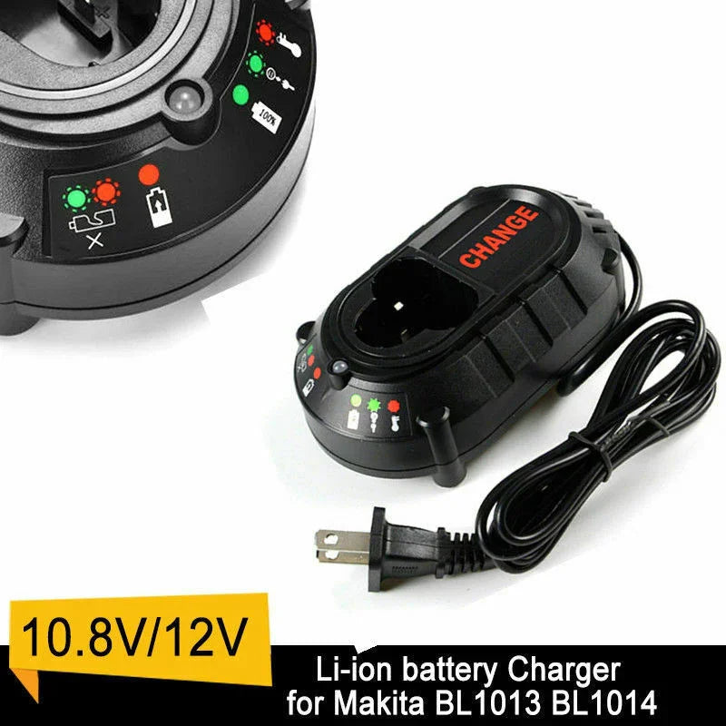 For Makita 10.8V-12V Battery Charger | DC10WA BL1013 BL1014 DF030D DF330D Li-ion Charger - Triple-Batteries