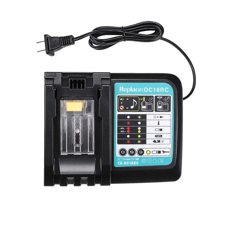 For Makita Battery Charger | 14.4V-18V Li-ion Battery Charger | 6A DC18RC Rapid Charger - Triple-Batteries