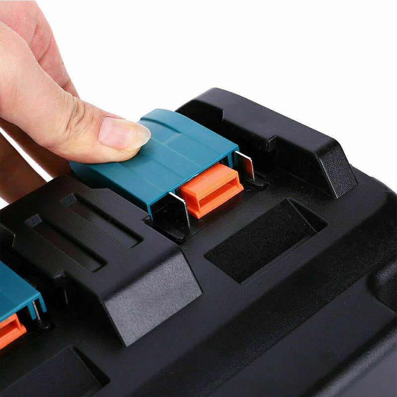 4-Port 18V Lithium-Ion Charger DC18SF for Makita 14.4V-18V Lithium Battery BL1840 BL1850 BL1860 | Replace Makita DC18SF DC18RC Rapid Charger - Triple-Batteries