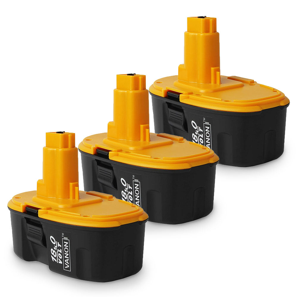 3 Pack For Dewalt DC9096 18V Battery 4.8Ah Ni-Mh Replacement | New Upgraded