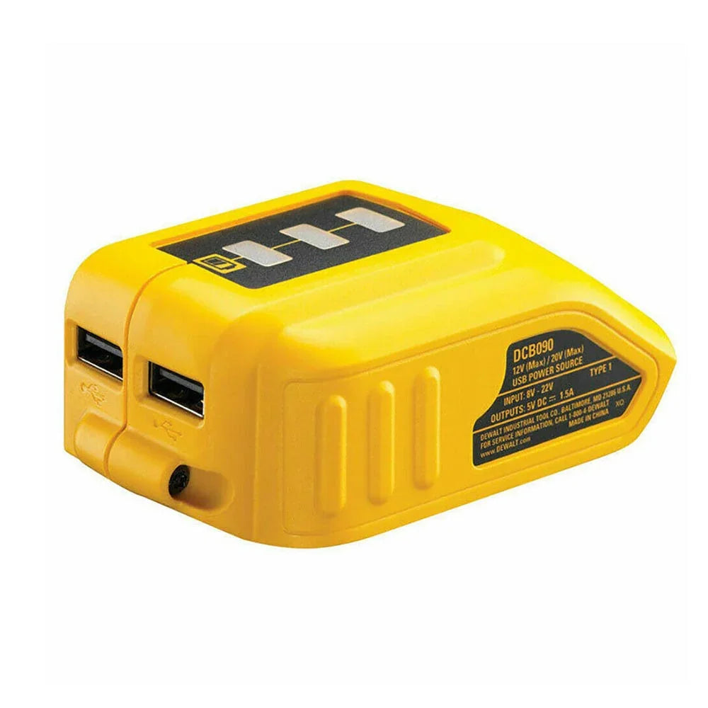 USB Mobile Battery Charger Adapter DCB090 For Dewalt 14V 18V 20V Lithi