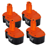 For Dewalt 14.4V Battery Replacement | DC9091 4.8Ah Ni-Mh Battery 4 Pack - Triple-Batteries