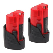 For Milwaukee M12 12V Battery Replacement | Upgraded to 3.5Ah Li-ion Battery 2 Pack - Triple-Batteries